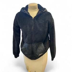 Nike black sherpa fleece jacket